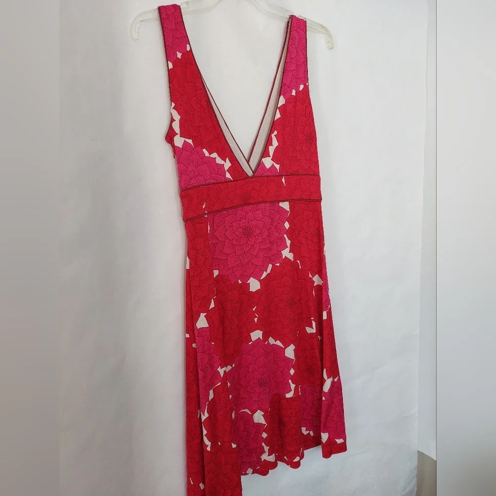 Tory Burch Red and White Floral Dress
